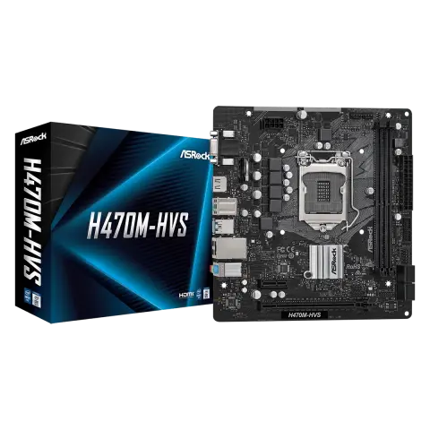 Intel 1200 H470 ASRock 2DDR4 4SATA VGA HDMI microATX (H470M HVS) img.0-m