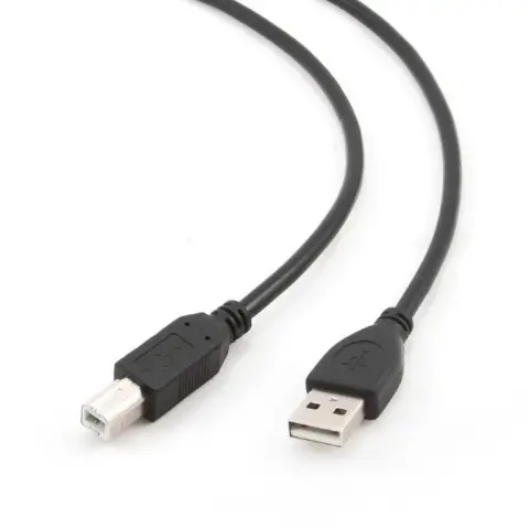 Кабель Cablexpert USB A B 1.8m экран. черный (CCP USB2 AMBM 6) img.0-m