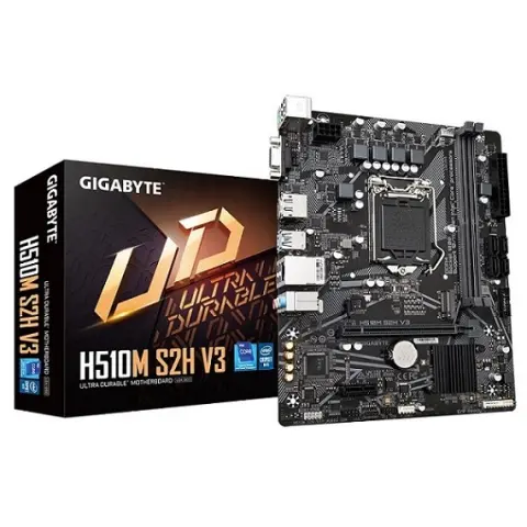Intel 1200 H510 Gigabyte 2DDR4 4SATA M.2. VGA HDMI DP microATX(H510M S2H V3) img.0-m