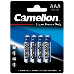 Батарейка CAMELION Super Heavy Duty AAA 1.5V 550mAh 4 шт (R03P BP4B)