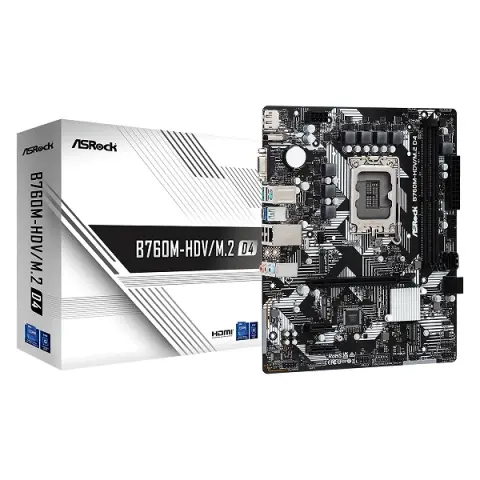 Intel 1700 B760 ASRock 2DDR4 (B760M HDV/M.2 D4)