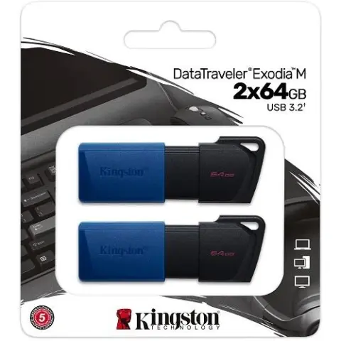 FlashDisk 64GB Kingston USB 3.2 2шт (DTXM/64GB 2P) img.0-m