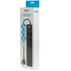 Сетевой фильтр SVC ZC6S 50M 5 метра 6 розеток 