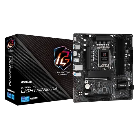 Intel 1700 B760M ASRock 4DDR4 (B760M PG LIGHTNING/D4) img.0-m