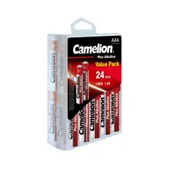 Батарейка CAMELION Plus Alkaline, AAA, 1.5V, 1150 mAh, 24 шт (LR03 PBH24)
