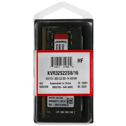 16GB DDR4 SO DIMM 3200MHz Kingston (KVR32S22S8/16) img.0-m