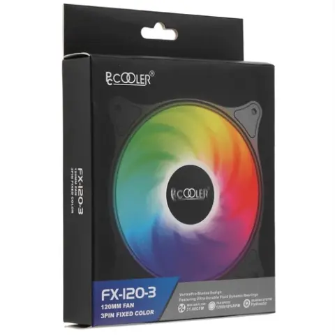 Кулер для кейса PCcooler FX 120 3 RGB 120мм 3 pin + Molex img.0-m