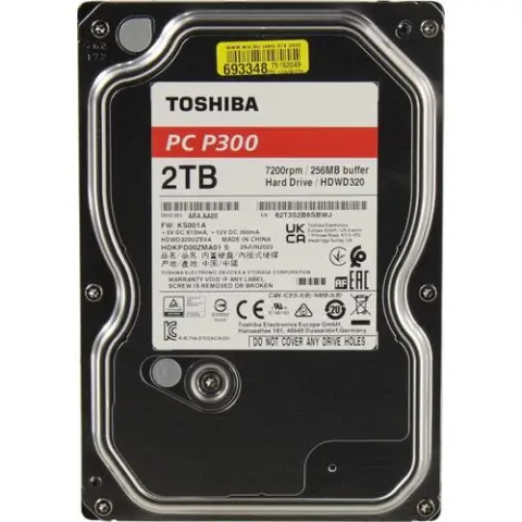 HDD 3.5  2TB Toshiba 7200rpm 256MB SATA3 P300 (HDWD320UZSVA) img.0-m