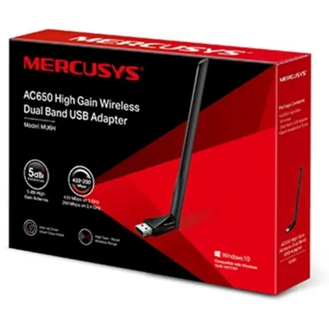 Mercusys MU6H Беспроводной USB адаптер AC650 до 433Mbps с антенной img.0-m