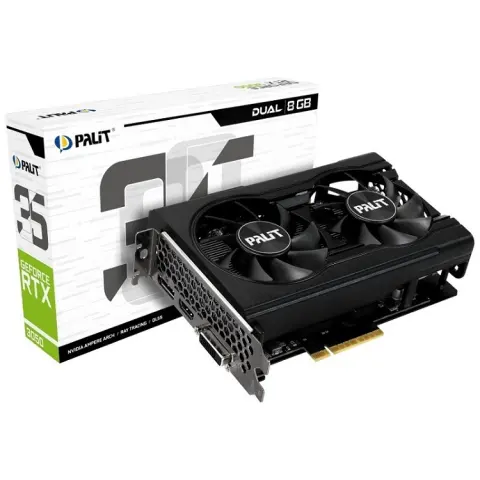 8GB RTX3050 GDDR6 128 bit PALIT DUAL (NE63050018P1 1070D) img.0-m
