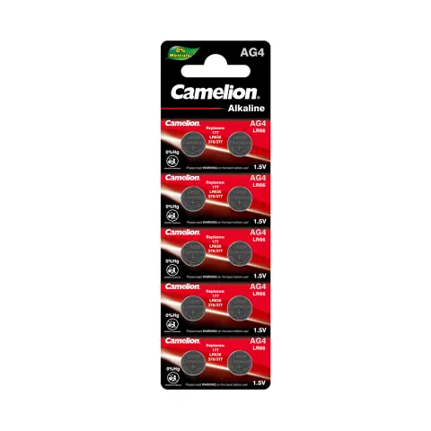 Батарейка CAMELION AG4-BP10 (LR66 LR626,376,377) 10шт. в блистере